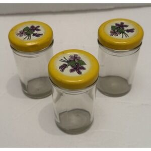 Vintage Hickory Farms Preserves 2.5 oz‎ Ball Jar with Floral Lid